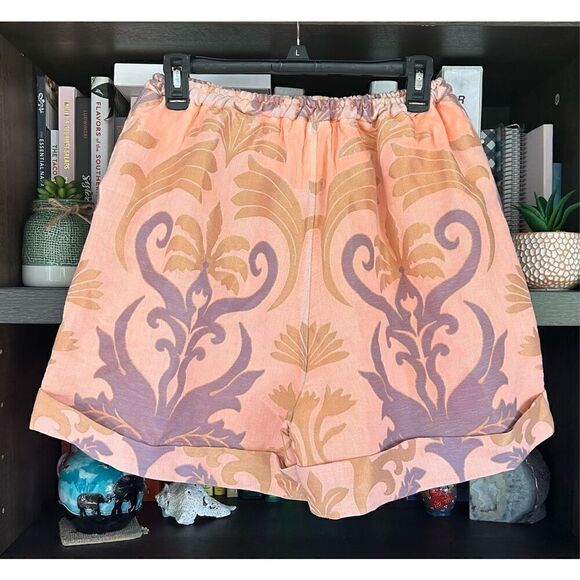 NWT Lace The Label Peach, Gold & Purple Shorts With Tassels Size Small - Picture 2 of 6